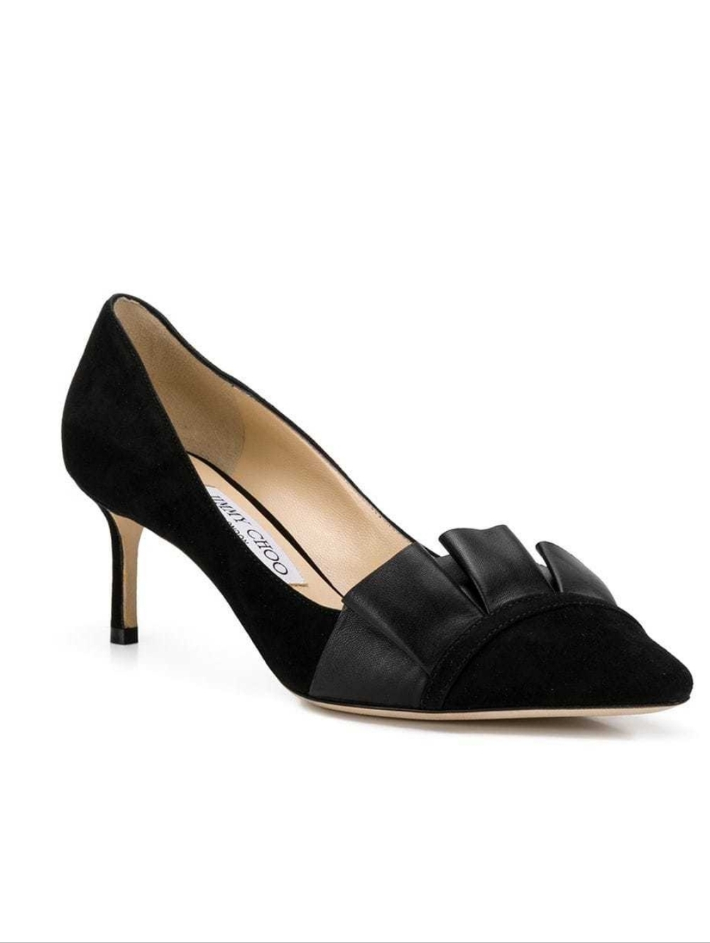 Jimmy Choo Leena Frill Pointed-Toe Pumps Size 39